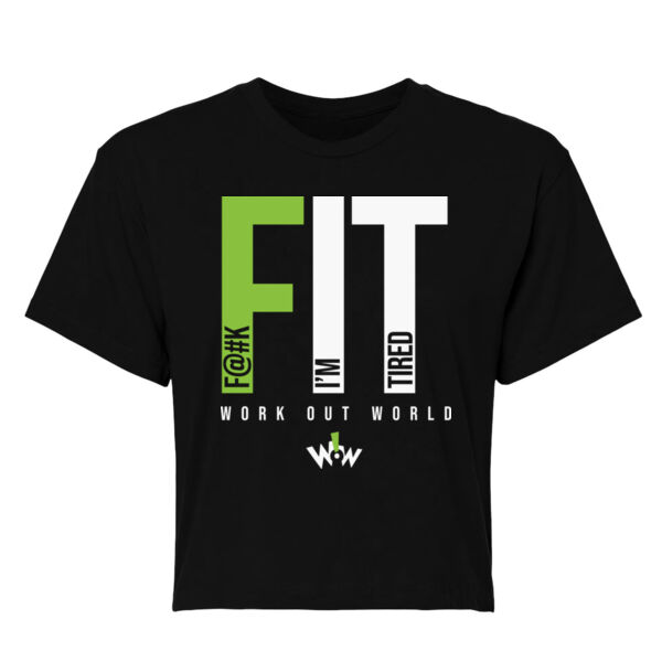 F#@K I'M TIRED - WOMEN'S CROP T-SHIRT - $3XGFJA$ Thumbnail